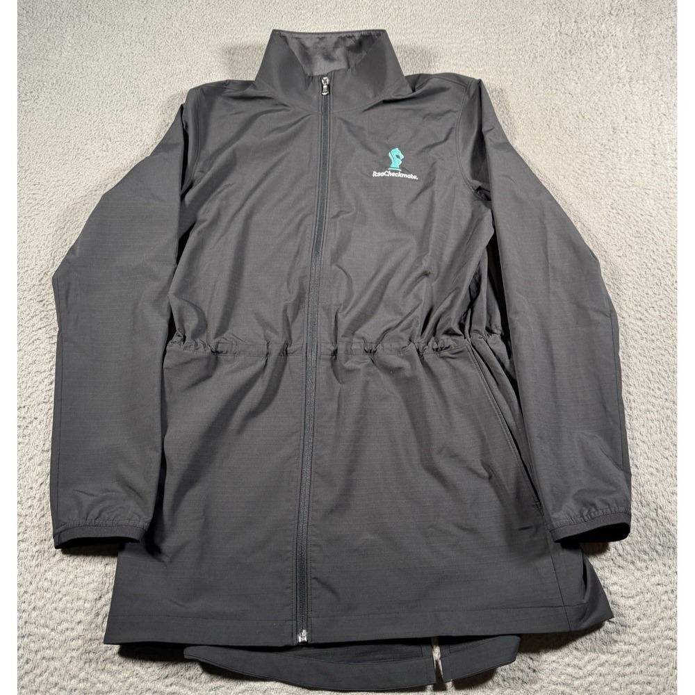 Under Armour Corporate Windstrike Jacket Women Small Full‎ ZIp Black Embroidered